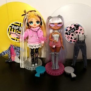 LOL OMG dolls Kitty Queen and Pop B.B.